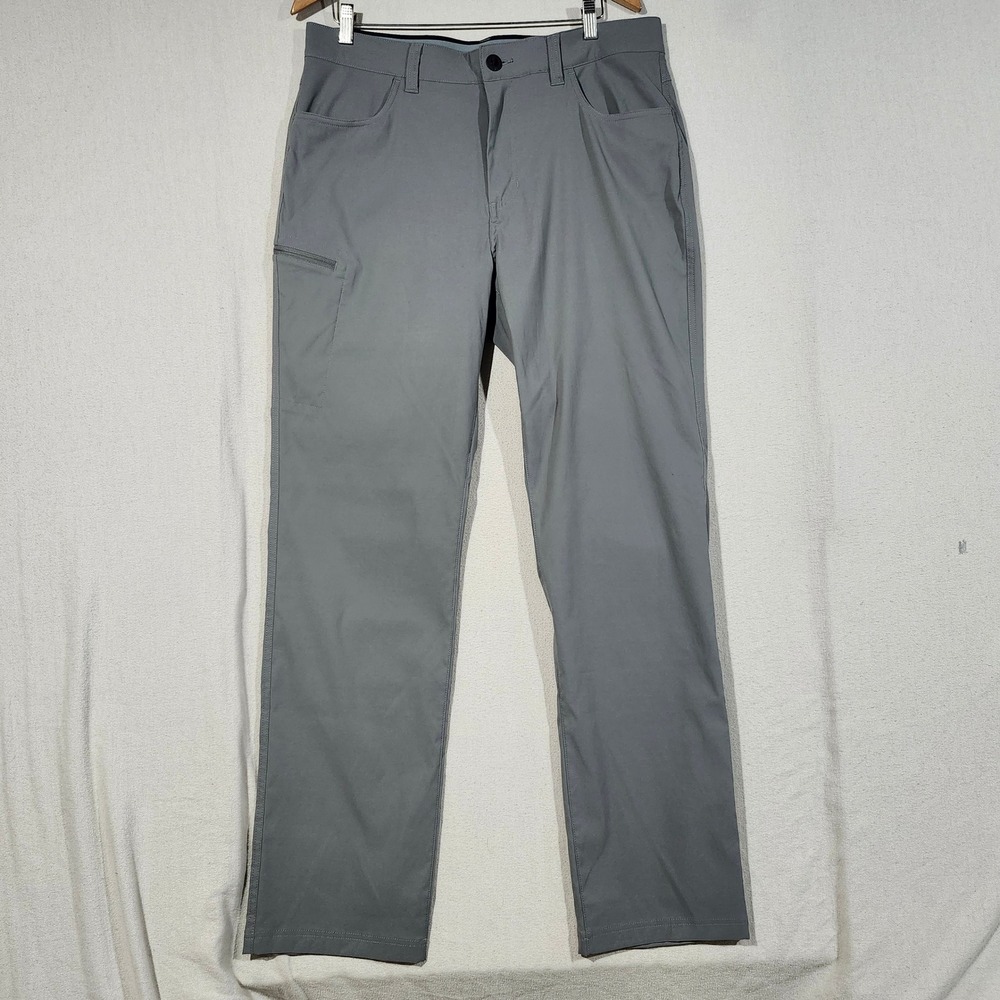 Orvis Men Gray Performance Tech Pant 36x34 Water Repellent Stretch Hiking Travel